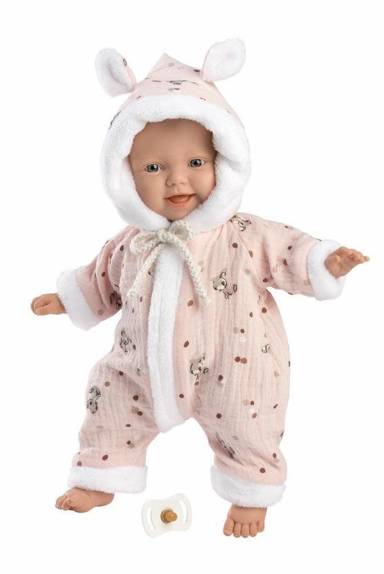 Játékbaba Llorens 63302 Little Baby - élethű játékbaba puha szövet testtel - 32 cm
