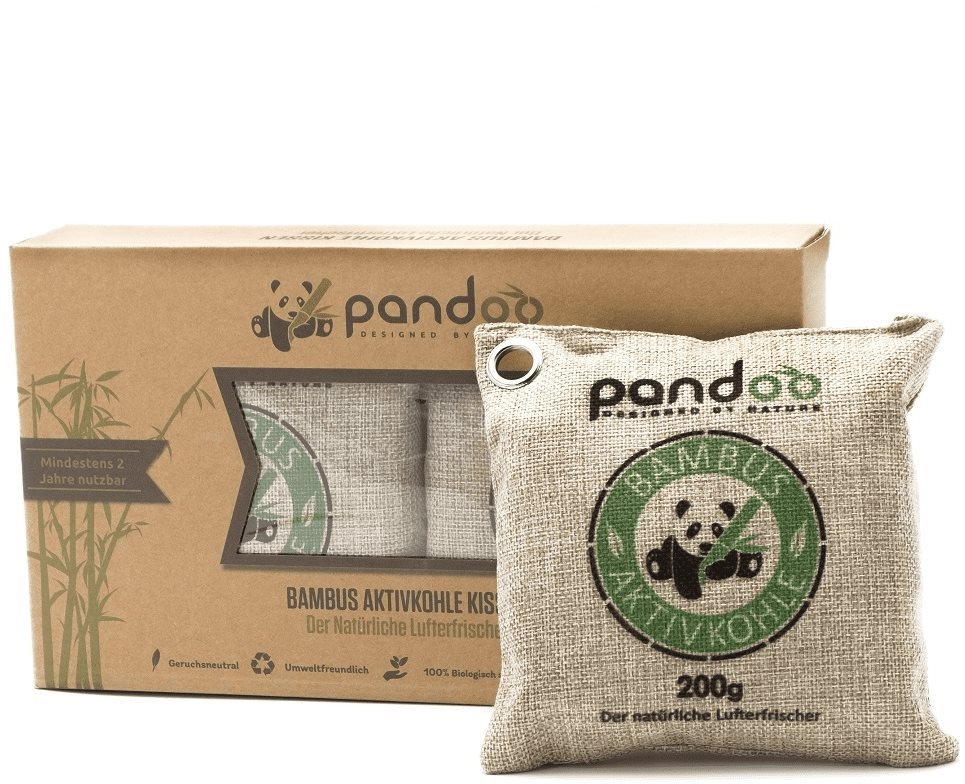 Légtisztító PANDOO természetes bambusz légtisztító aktív szénnel 2 x 200 g
