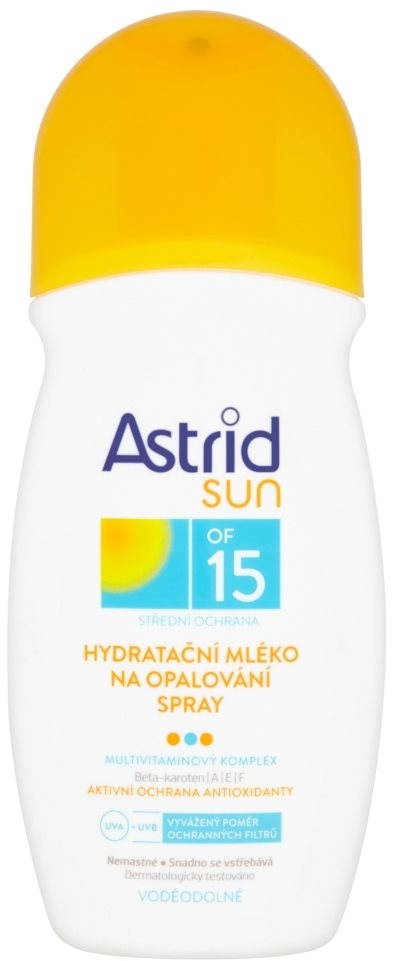 Naptej ASTRID SUN Hidratáló naptej spray SPF 15 200 ml