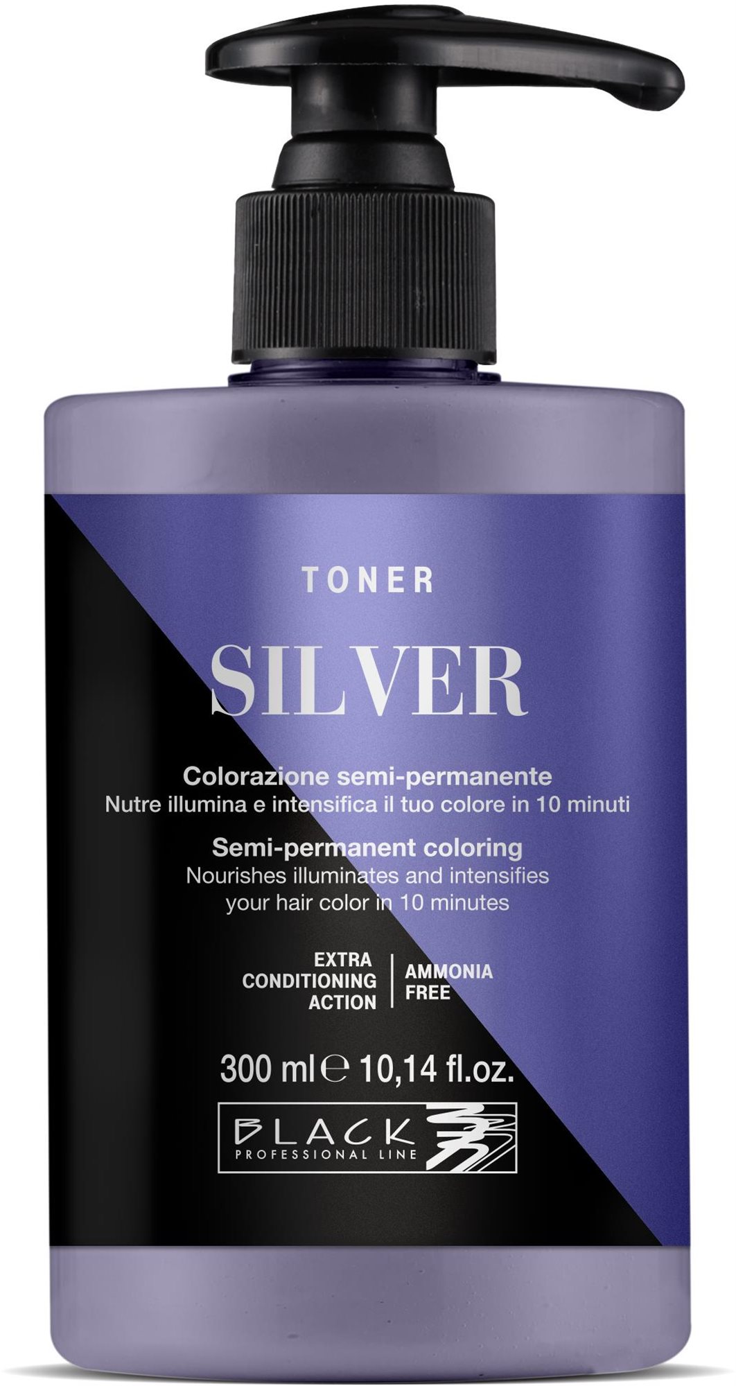 Oživovač barvy BLACK PROFESSIONAL Barevný toner na vlasy Silver 300 ml