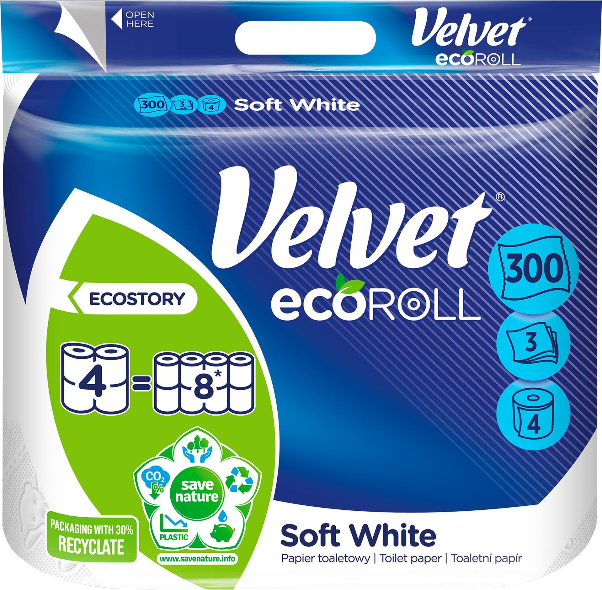 WC papír VELVET Eco Roll White (4 db)
