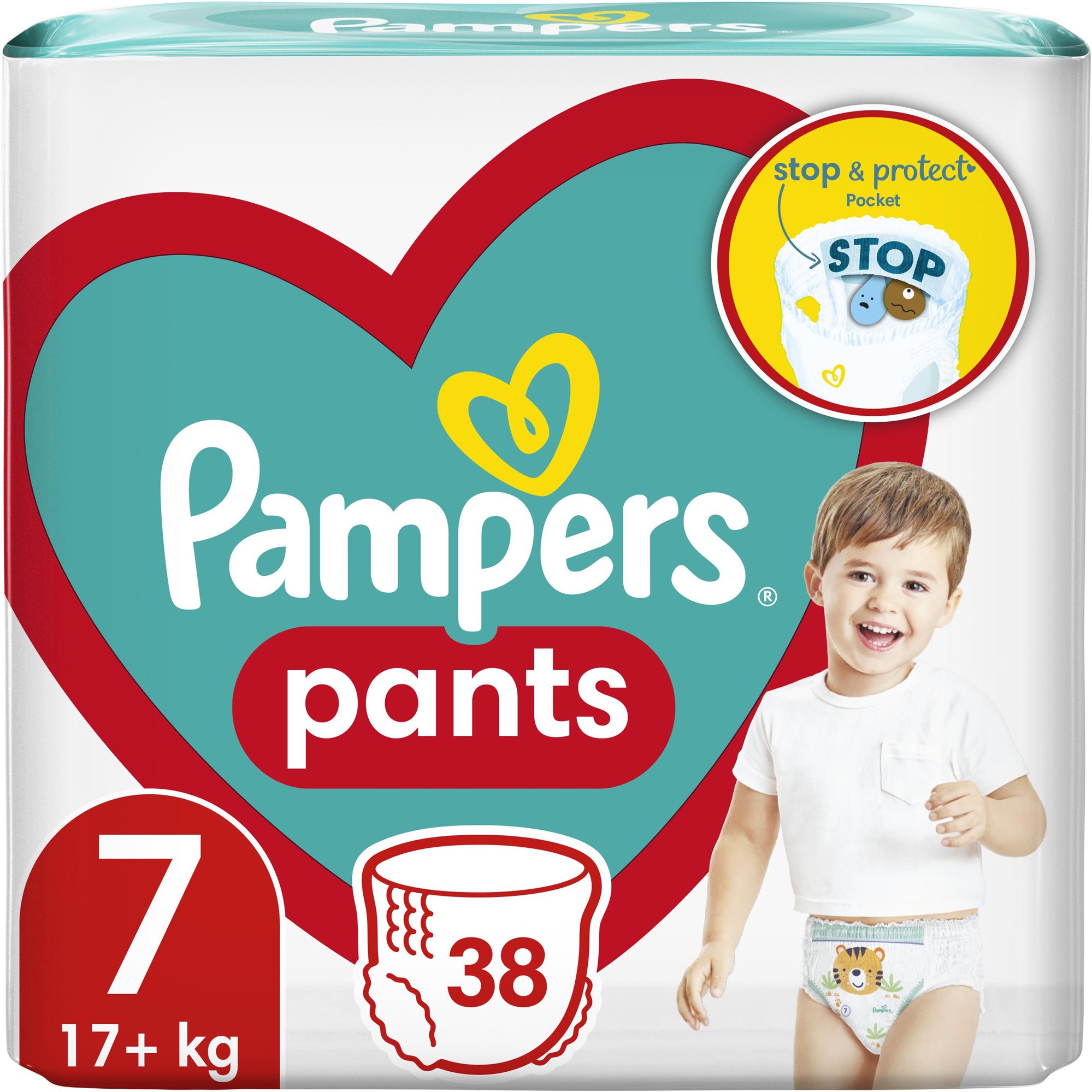 Bugyipelenka PAMPERS Active Baby Pants 7-es méret (38 db)