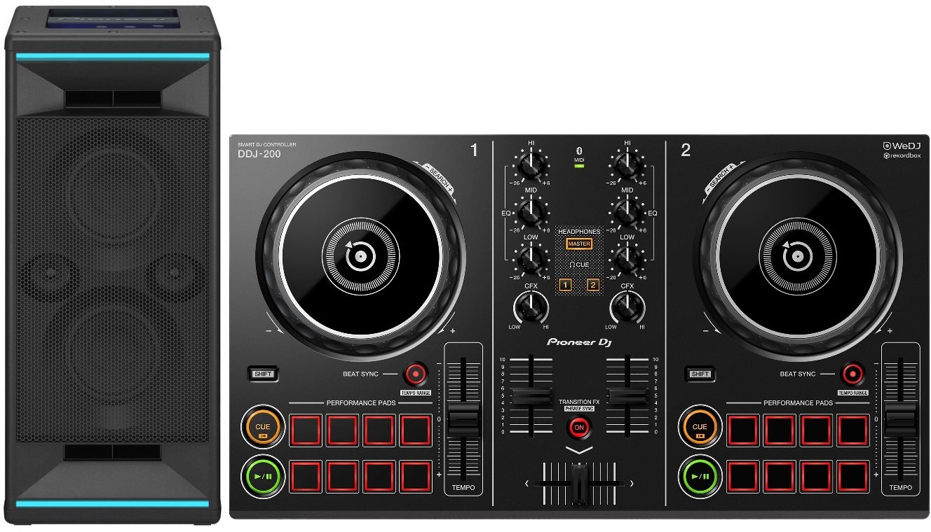 DJ rendszer Pioneer XW-SX50-B + Pioneer DDJ-200 + ingyenes tok