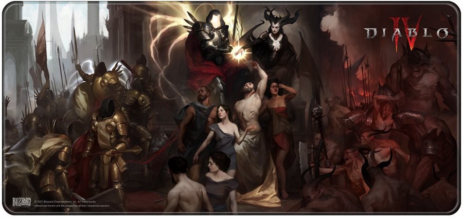 Egér és billentyűzet alátét Diablo IV - Inarius and Lilith - Egér- és billentyűzet alátét
