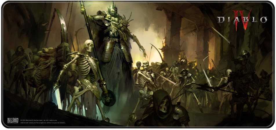Egér és billentyűzet alátét Diablo IV - Skeleton King - Egér és billentyűzetpad