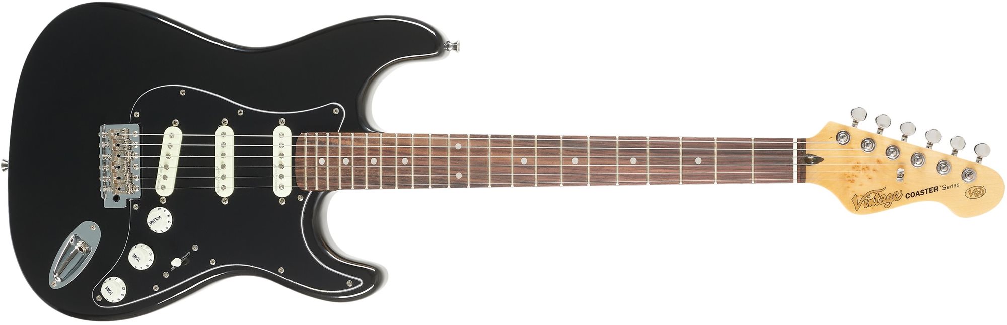 Elektromos gitár VINTAGE V60 Coaster Gloss Black