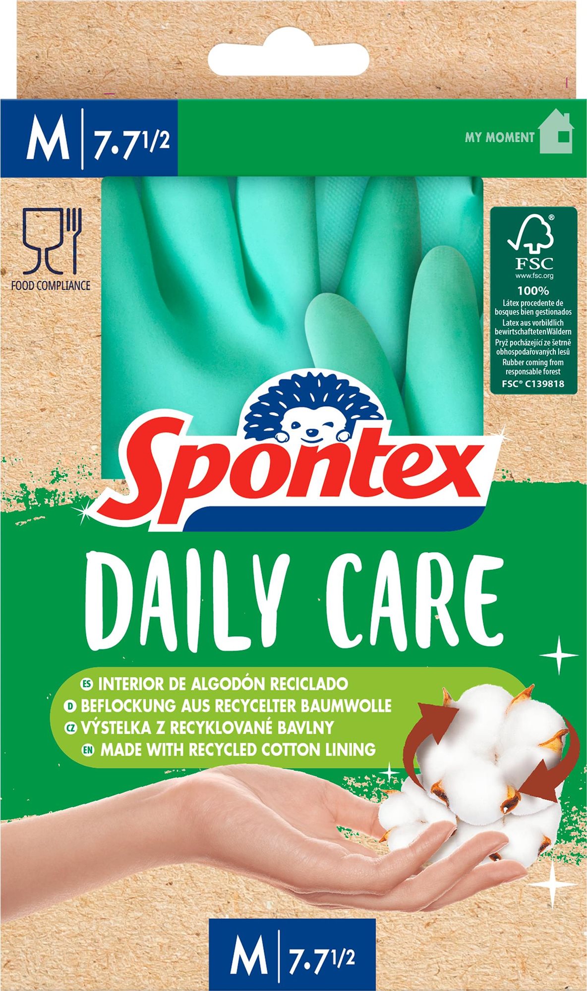Gumikesztyű SPONTEX Daily Care M