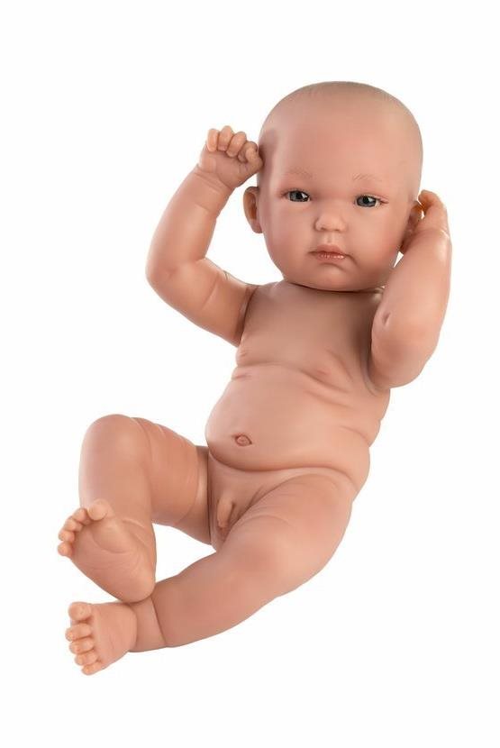 Játékbaba Llorens 63501 New Born Kisfiú - élethű újszülött játékbaba teljesen vinyl testtel - 35 cm
