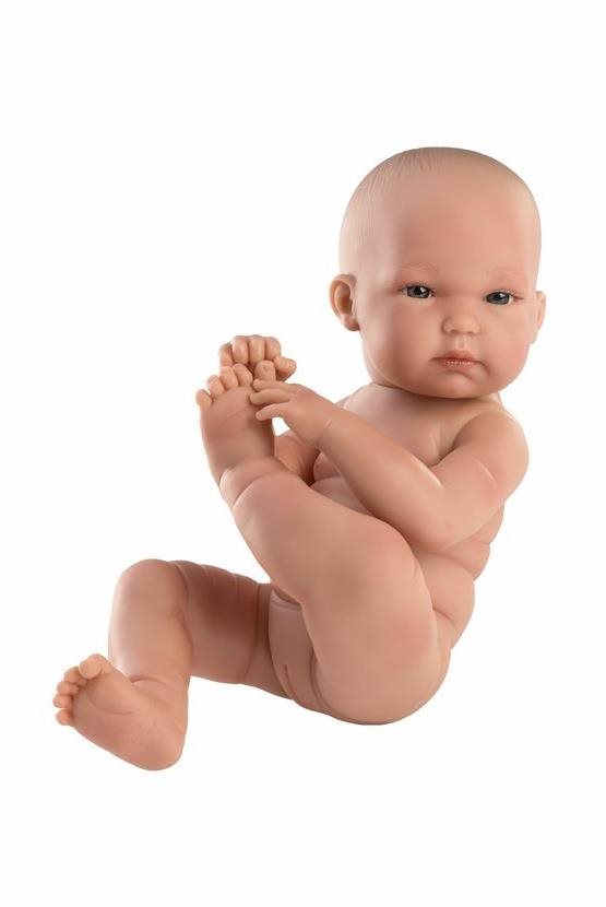 Játékbaba Llorens 63502 New Born Kislány - élethű újszülött játékbaba teljesen vinyl testtel - 35 cm