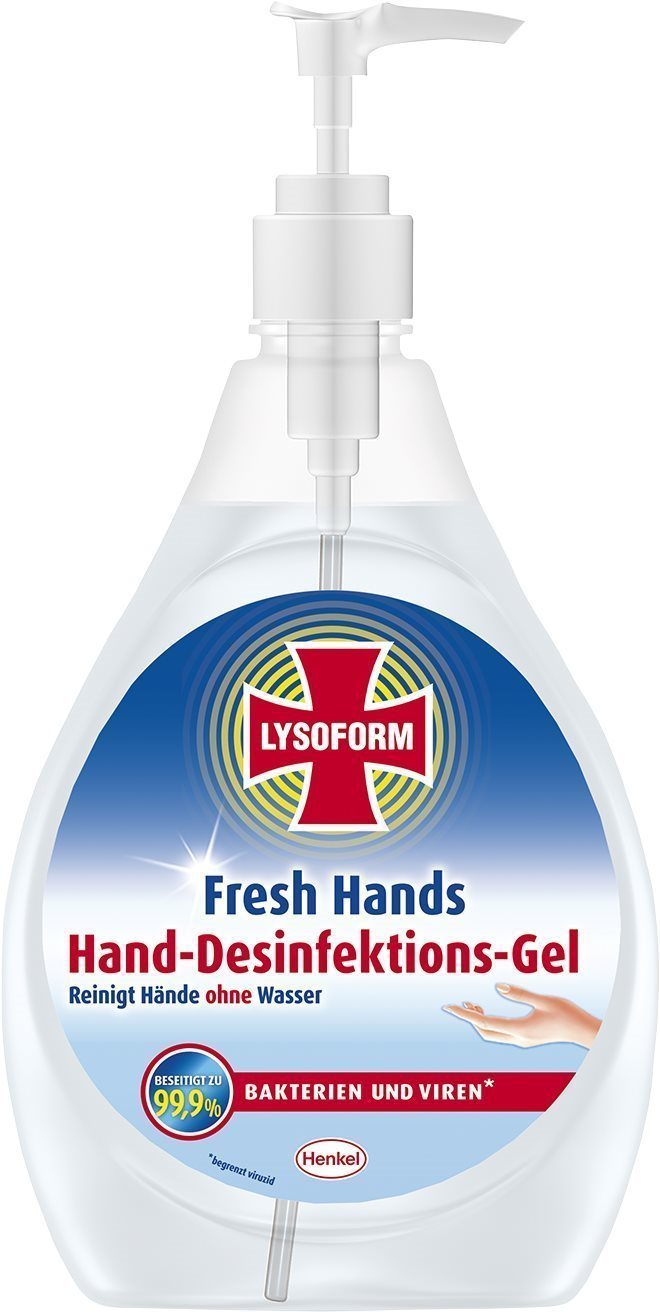 Kézfertőtlenítő gél LYSOFORM Fresh Hands Desinfektions Gel 480 ml