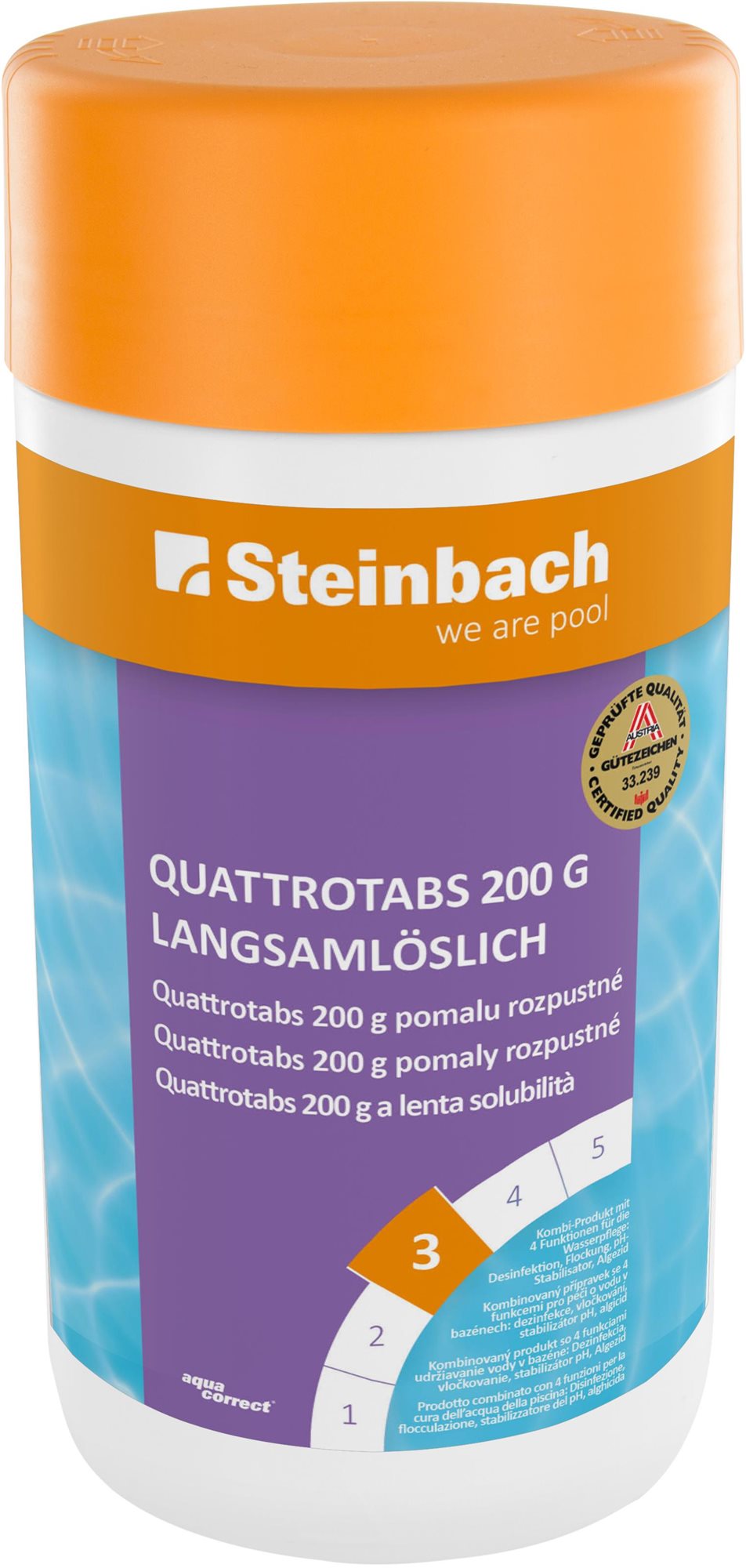 Medencetisztítás Steinbach Quattrotabs 200 g