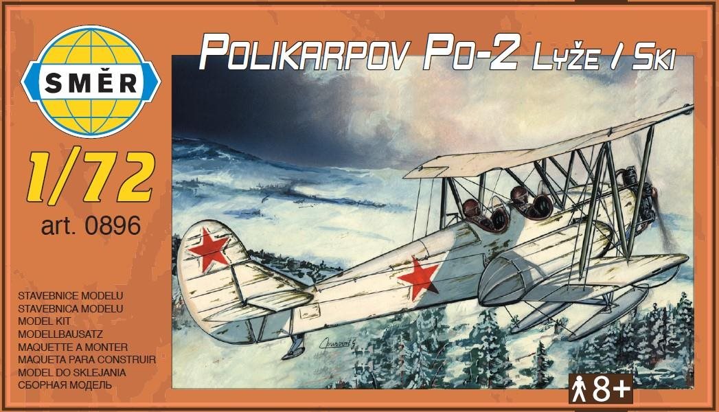 Műanyag modell Irány Modell kétfedelű repülőgép - Polikarpov Po-2 Ski