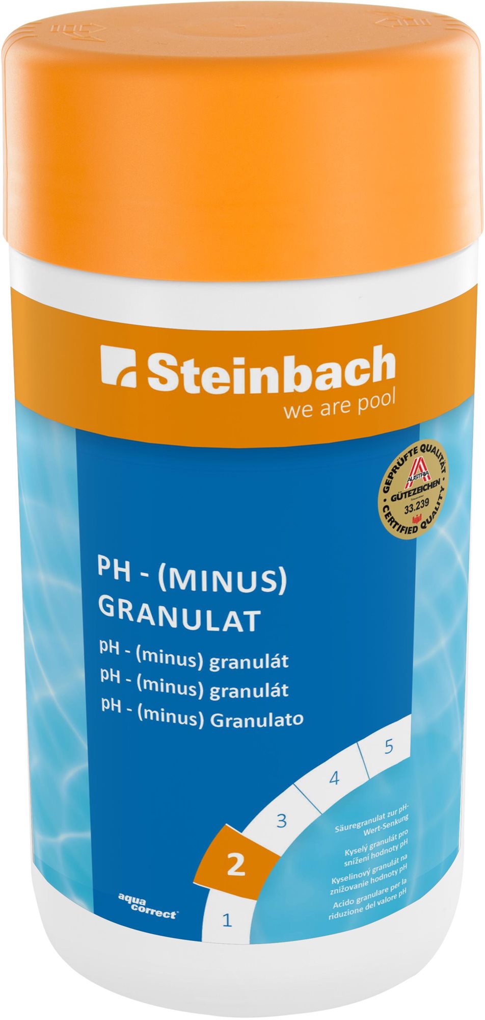 PH-szabályozó Steinbach pH - (mínusz) granulátum