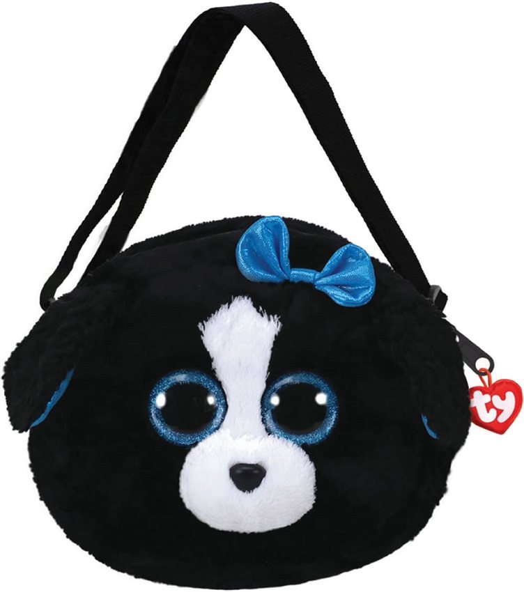 Plüss Ty Gear shoulder bag Tracey - black/white dog 15 cm