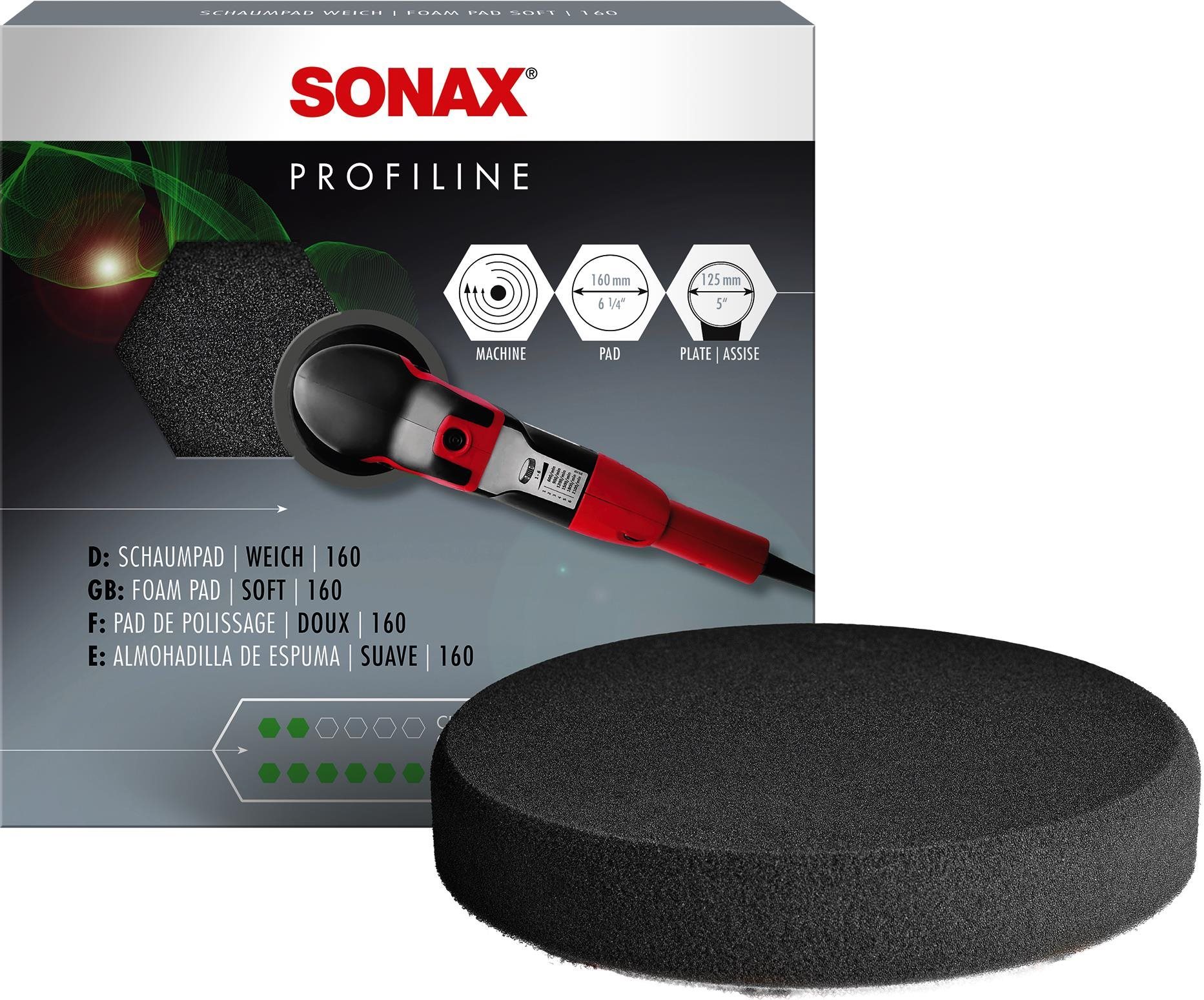Polírozó korong Sonax Profiline Korong fekete finom - 160 mm