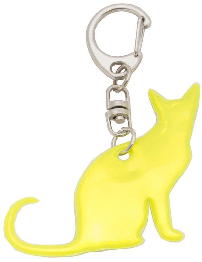 Přívěsek na klíče Kočka žlutá