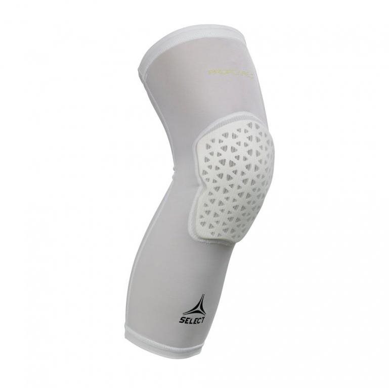 Röplabda védőfelszerelés Select Compression knee support long 6253 fehér
