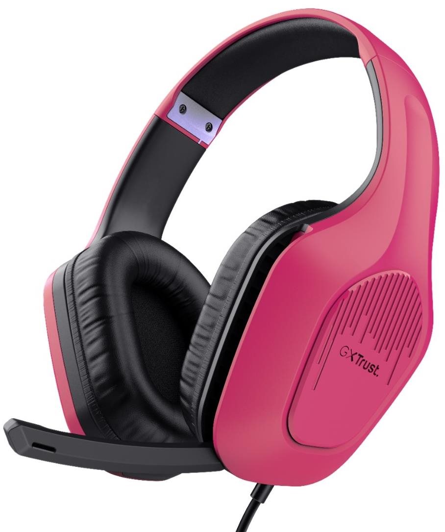 Gamer fejhallgató Trust GXT415P ZIROX HEADSET rózsaszín