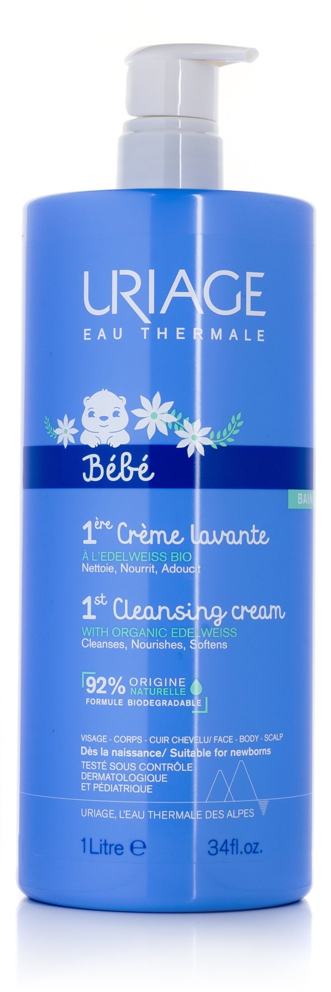 Tisztító krém URIAGE Bébé 1st Cleansing Cream 1000 ml
