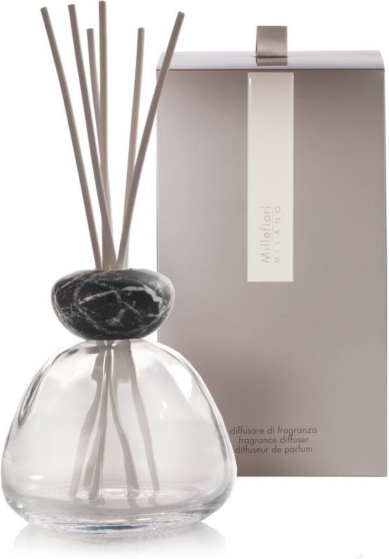 Aroma diffúzor Millefiori Milano Marble Glass Clear Black Lid (utántöltő nélkül)
