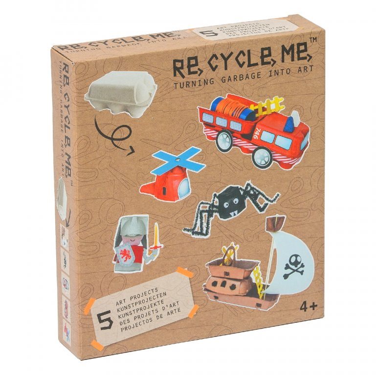 Csináld magad készlet gyerekeknek Re-cycle me szett fiúknak – tojástartó