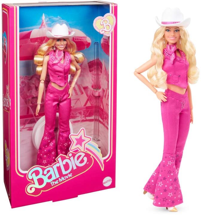 Játékbaba Barbie western filmes overallban