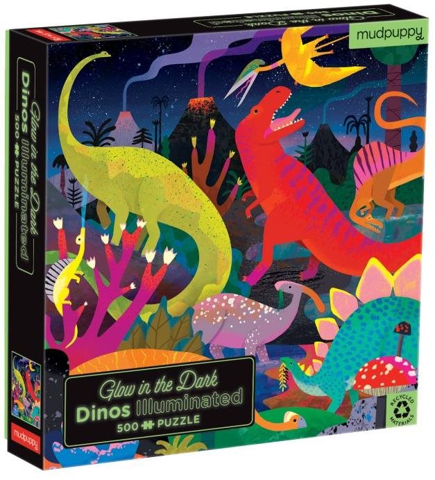Puzzle Világító puzzle - Dinoszauruszok (500 db)