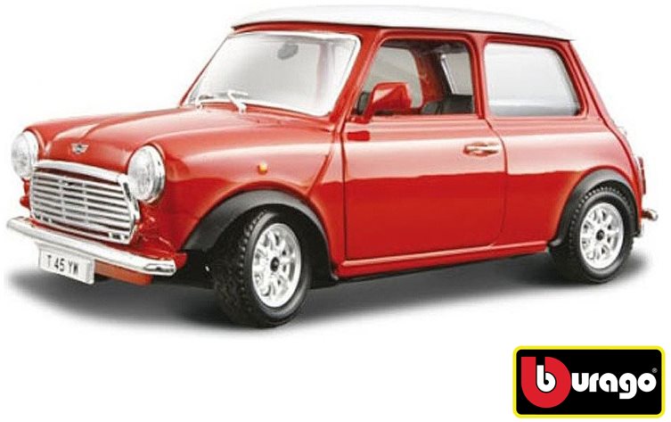 Autó makett Bburago MINI Cooper (1969) Red