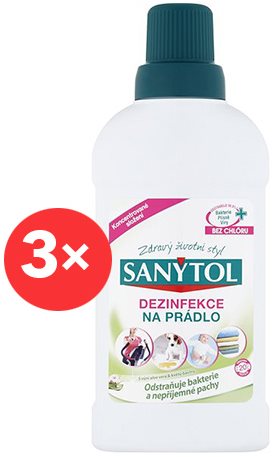 Dezinfekce SANYTOL Dezinfekce na prádlo Aloe Vera 3 × 500 ml