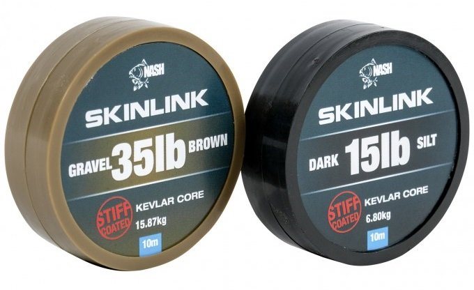 Fonott zsinór Nash SkinLink Stiff 25 lb 10 m Dark Silt