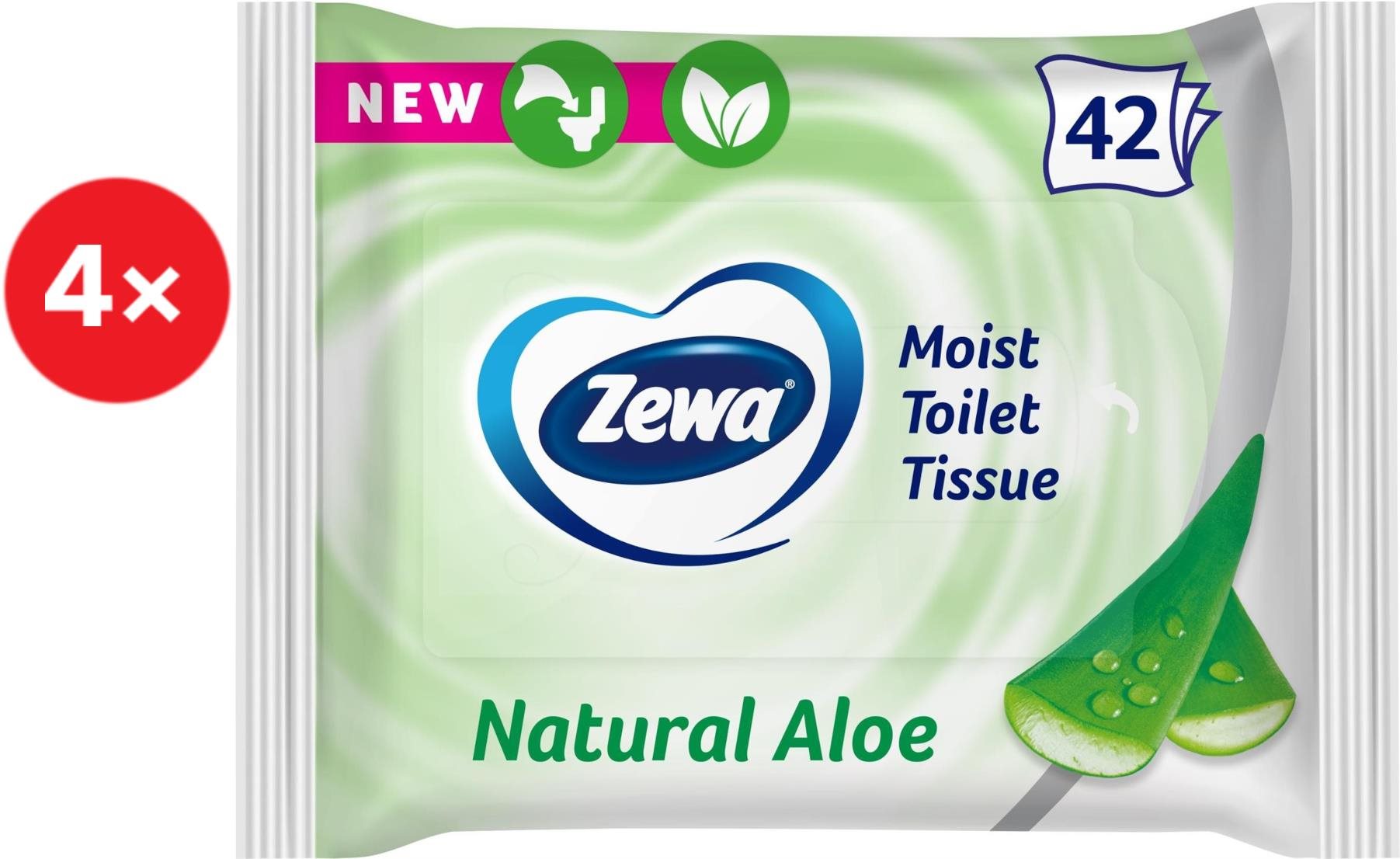 Nedves wc papír ZEWA Aloe Vera nedvesített WC-papír (4×42 db)