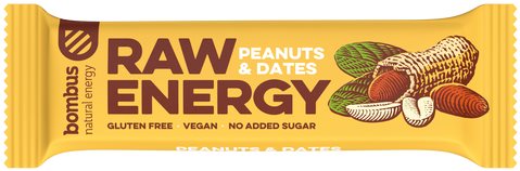 Raw szelet Bombus Raw Energy Peanuts & Dates 50 g