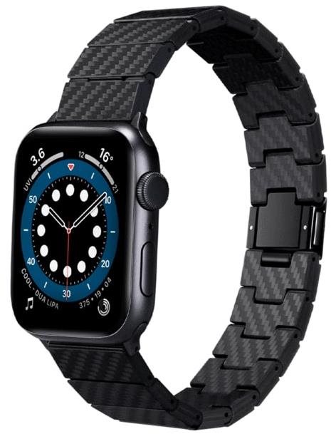 Szíj Pitaka Carbon Fiber Strap Black/Grey Apple Watch 42/44/45/Ultra 49mm