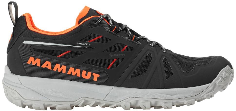 Trekking cipő Mammut Saentis Low GTX® Men Black-Vibrant Orange