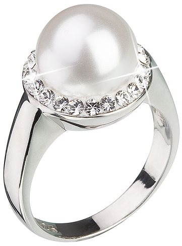 Gyűrű Gyűrű Swarovski kristályokkal és Fehér Gyönggyel 35021
