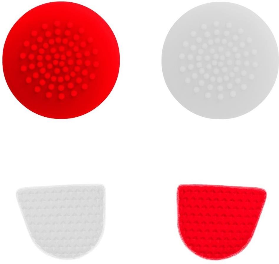 Kontroller grip Gioteck markolatok PS4-hez piros és fehér színben