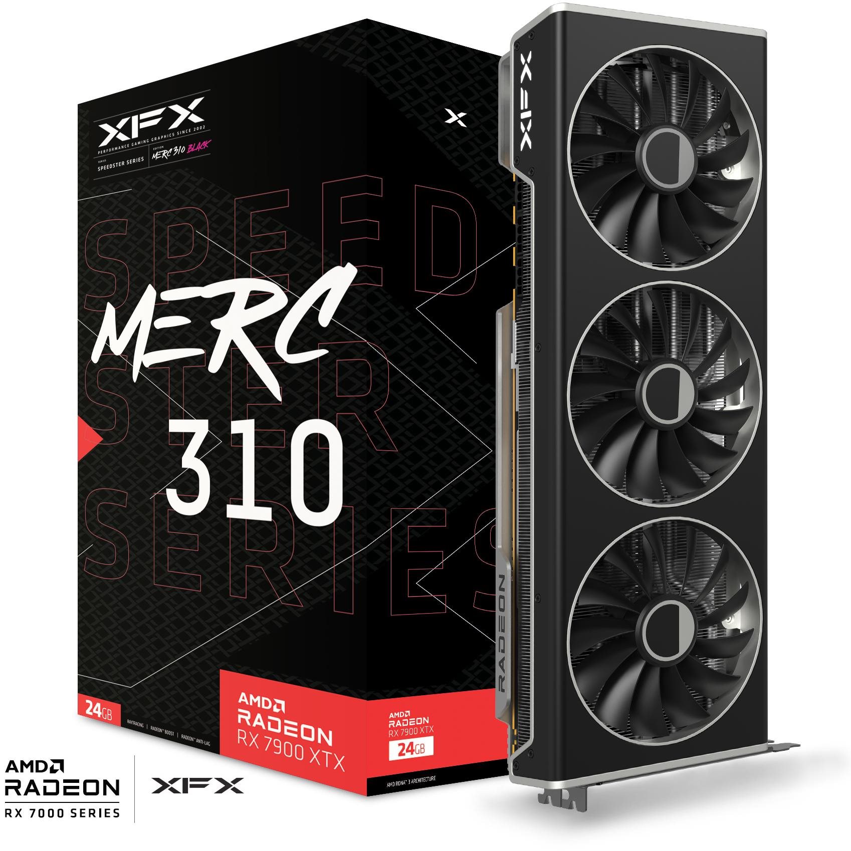 Videókártya XFX SPEEDSTER MERC310 AMD Radeon RX 7900 XTX BLACK